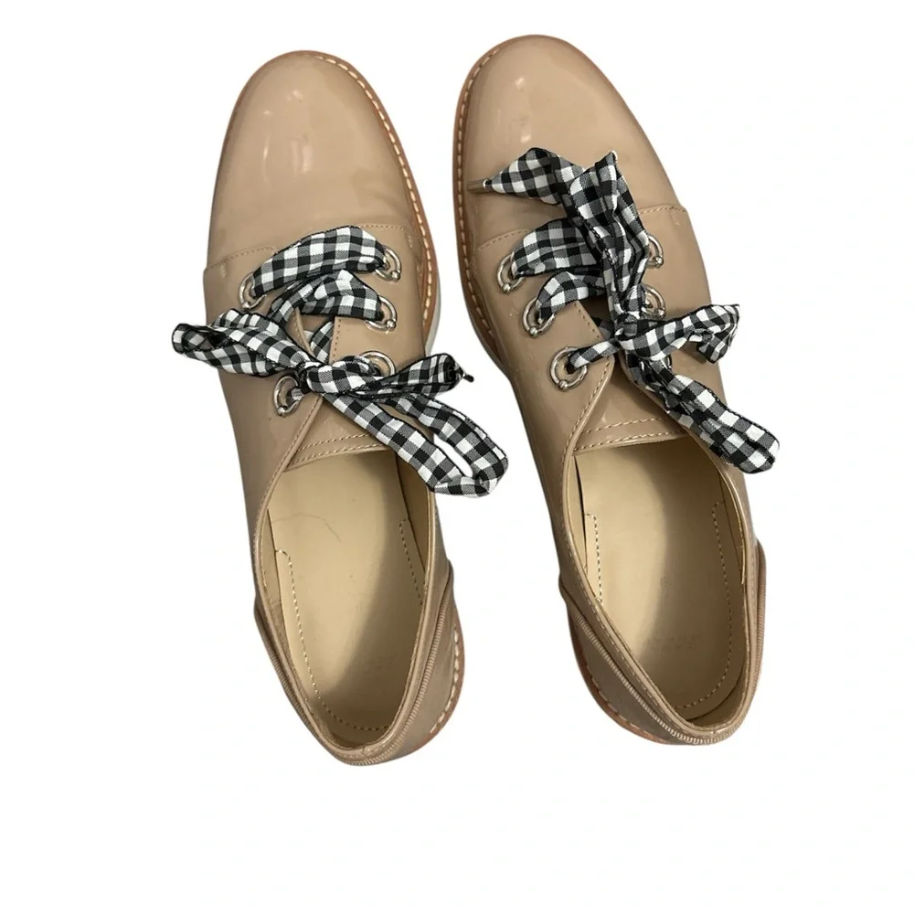 Zara Tan Women's Shoes with Checkered Laces